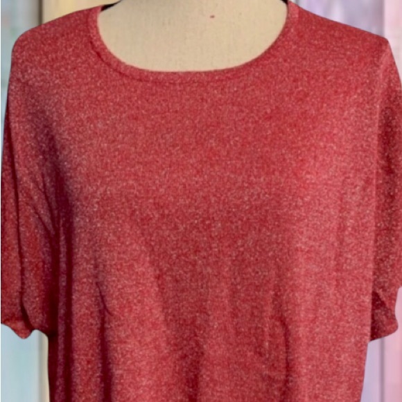 Susan Graver Fuchsia Berry Pink Metallic Knit Top - Picture 4 of 8